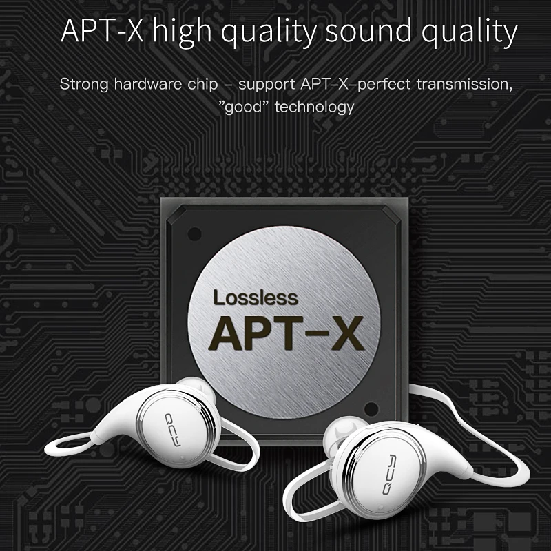 QCY QY8, Беспроводные спортивные наушники, Bluetooth 4,1, наушники-вкладыши, геймерские наушники с защитой от пота, наушники с шумоподавлением для бега