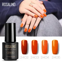 ROSALIND гель 1S 7 мл оранжевая Серия лак для ногтей Гель-лак для нейл-арта маникюрный набор УФ светодиодный Профессиональный Гель-лак