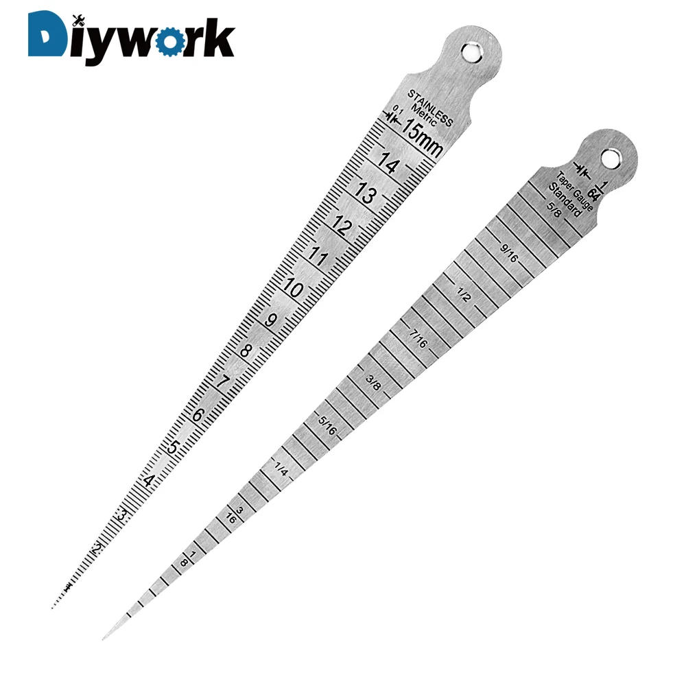 DIYWORK Welder Inspection Measuring Tool Taper Gauge 1 Piece Stainless ...