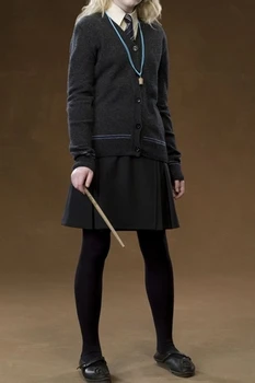 

Free Shipping Harry Ravenclaw Luna Lovegood Cosplay Cardigan Skirt Necktie Badge Custom Made for Halloween and Christmas