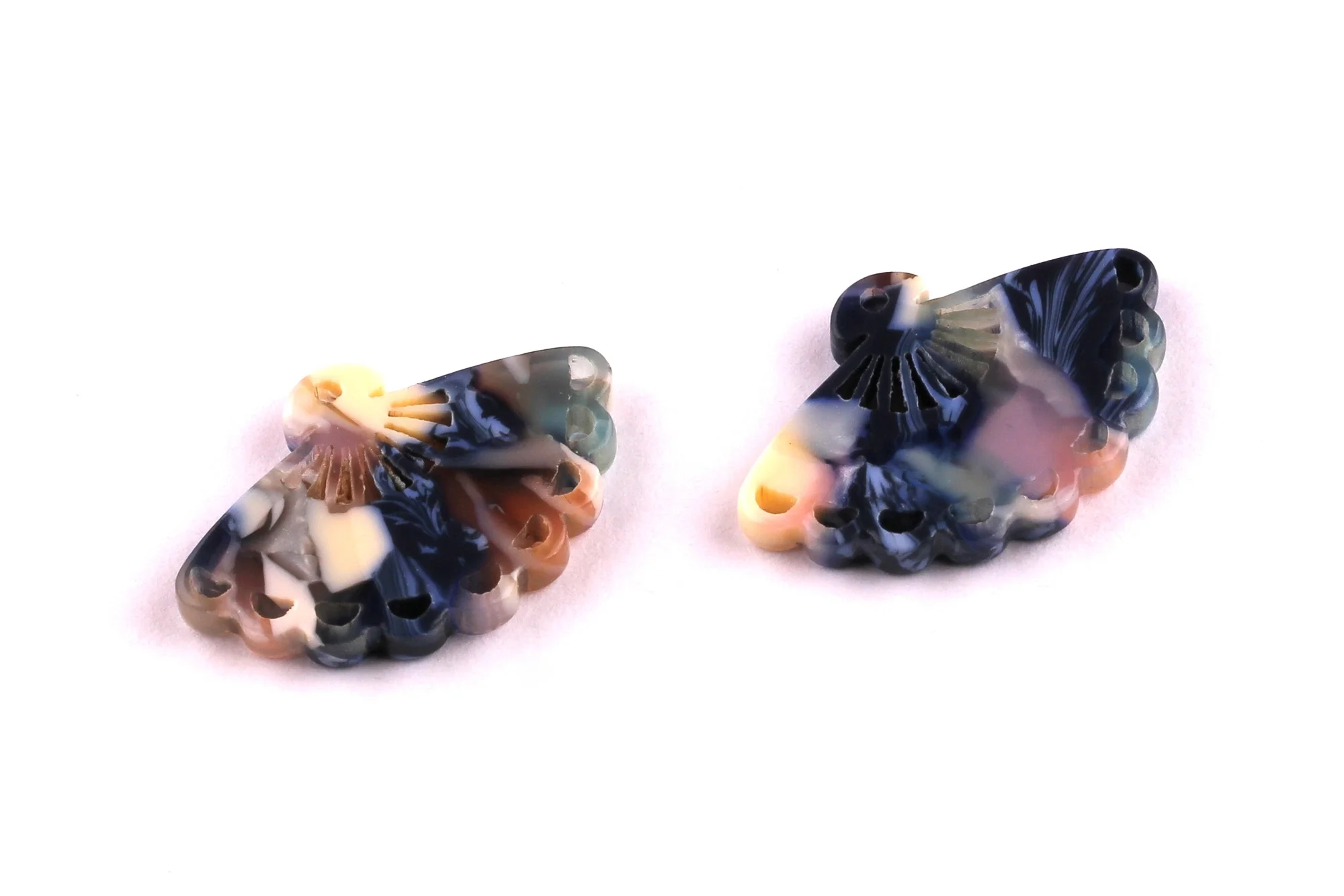 

Acetate Acrylic Earring Charms - Tortoise Shell Earrings - Fan Shaped Pendant -6pcs/lot Code: A19 - 16x24x2.5mm-AC1063