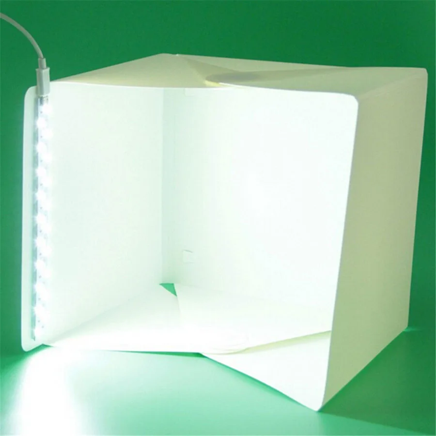 Портативный лайтбокс складной мини светодиодный настольный съемка софтбокс для фотографий световой тент комплект световая коробка аксессуары для фотостудии