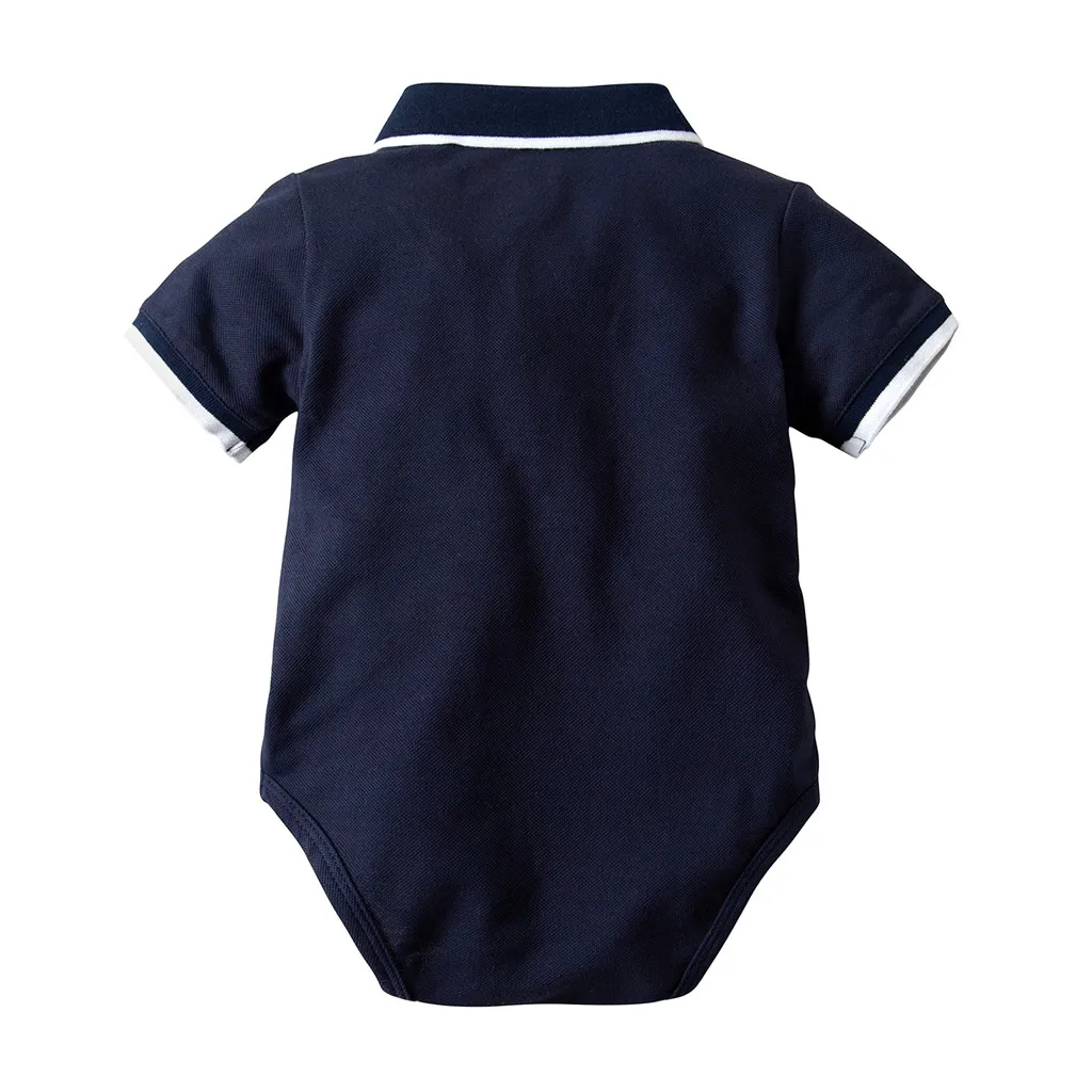 De Romper 2019 bebé niño Caballero de manga corta carta impresa pantalones giro-abajo Collar de ropa forzosamente Bebe Garcon @ 30 De Romper 2019 bebé niño Caballero de manga corta carta impresa pantalones giro-abajo Collar de ropa forzosamente Bebe Garcon @ 30
