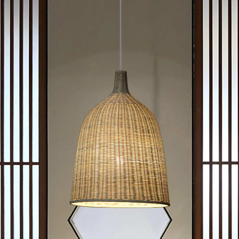

Different creative personality Southeast Asian rattan chandelier restaurant tea room bar hand-woven bamboo rattan lampshade