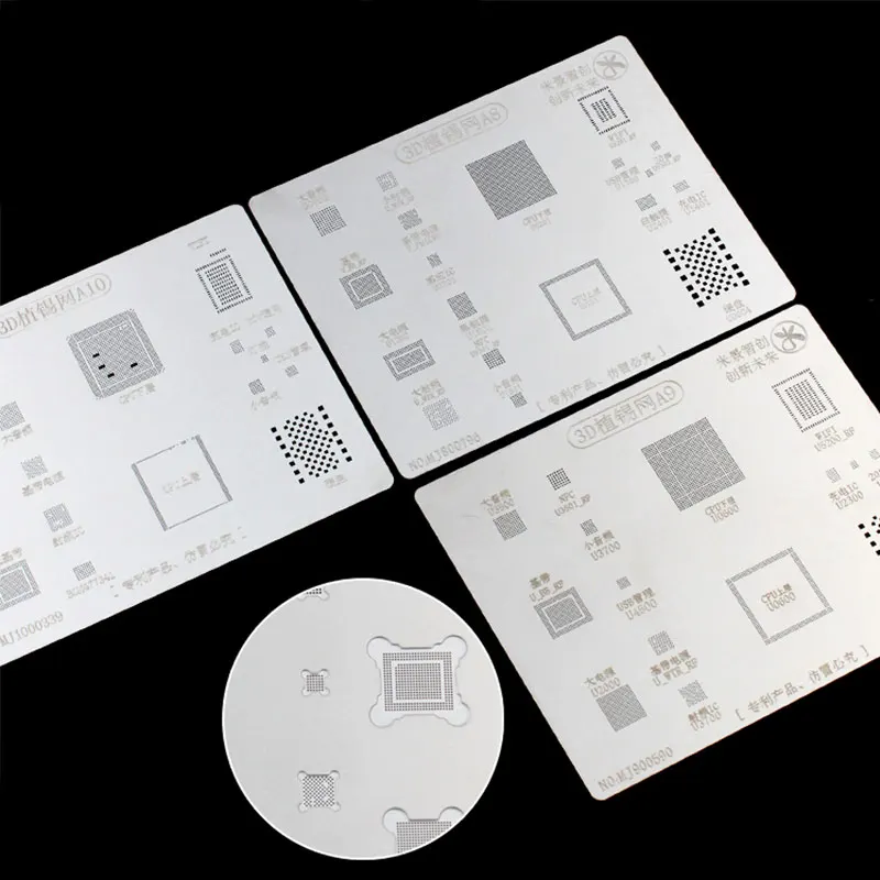 UANME Mi jing 3D BGA трафарет посвящает набор для A8 6G 6P A9 6S 6SP A10 7P A11 8 8P A12 XS/XR XSMaX|Наборы