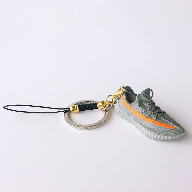 3D Mini Boost 350, брелки для кроссовок, ремешок для мобильного телефона, ремешок для iPhone, модель обуви, брелки, модель кроссовок, популярный подарок - Цвет: Beluga