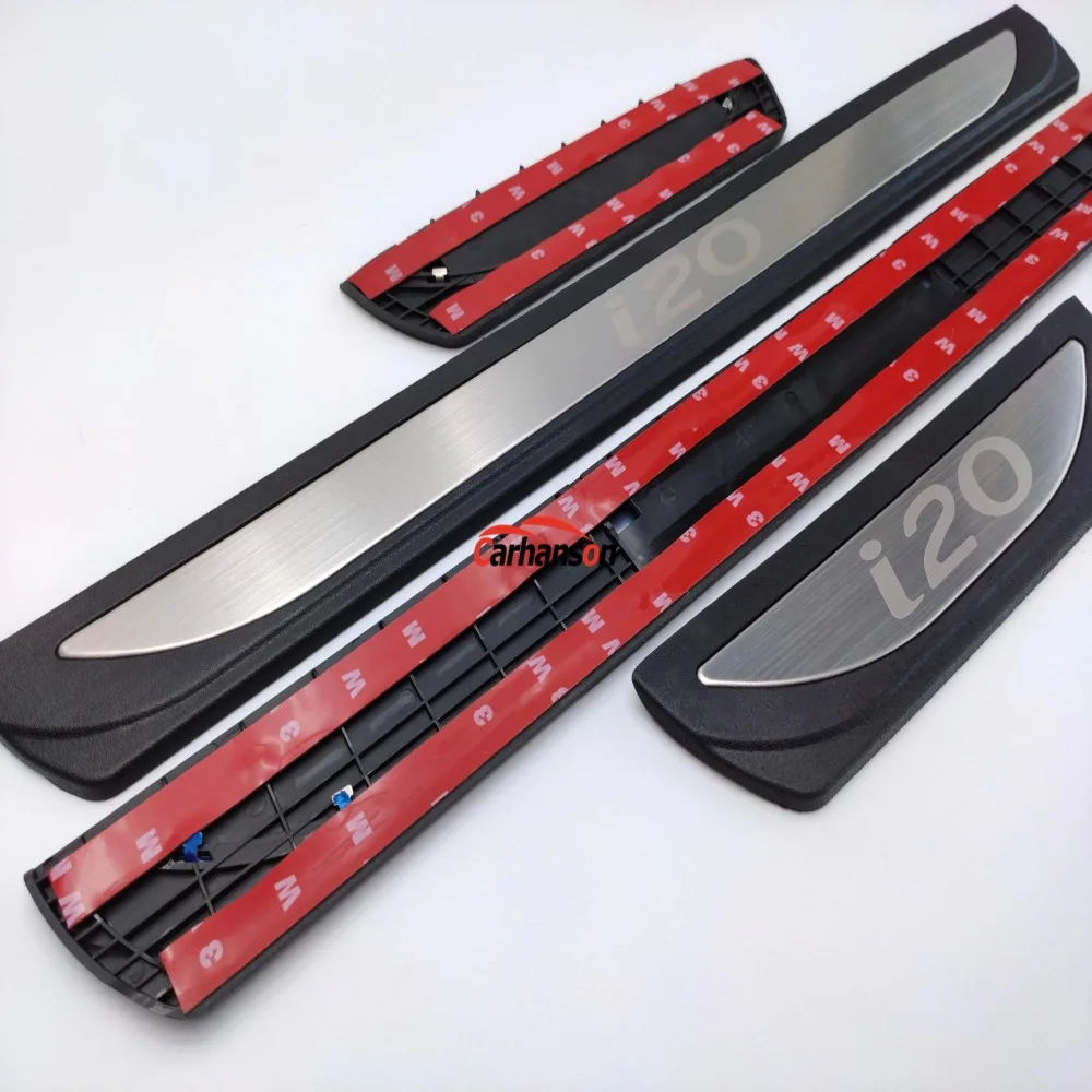 For Hyundai Elite I20 Door Sill Strip Protector Protection Scuff Plate Car Styling Sticker Auto Accessories