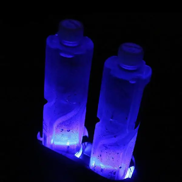 LED Light Cup Holder Bottom Pad Mat Interior Decoration Cars Solar Car Drink Holders Blue 2 Pack