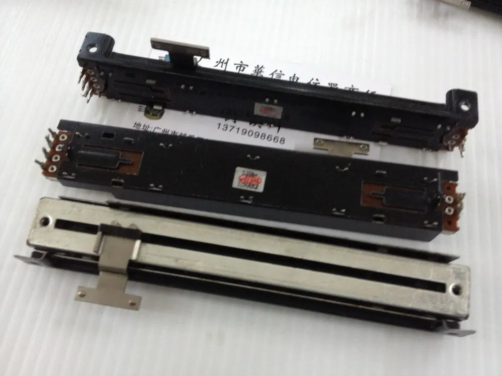 

[BELLA]Used Japanese ALPS 128MM Mixer Slide fader thruster double potentiometer A10K 8T--10PCS/LOT
