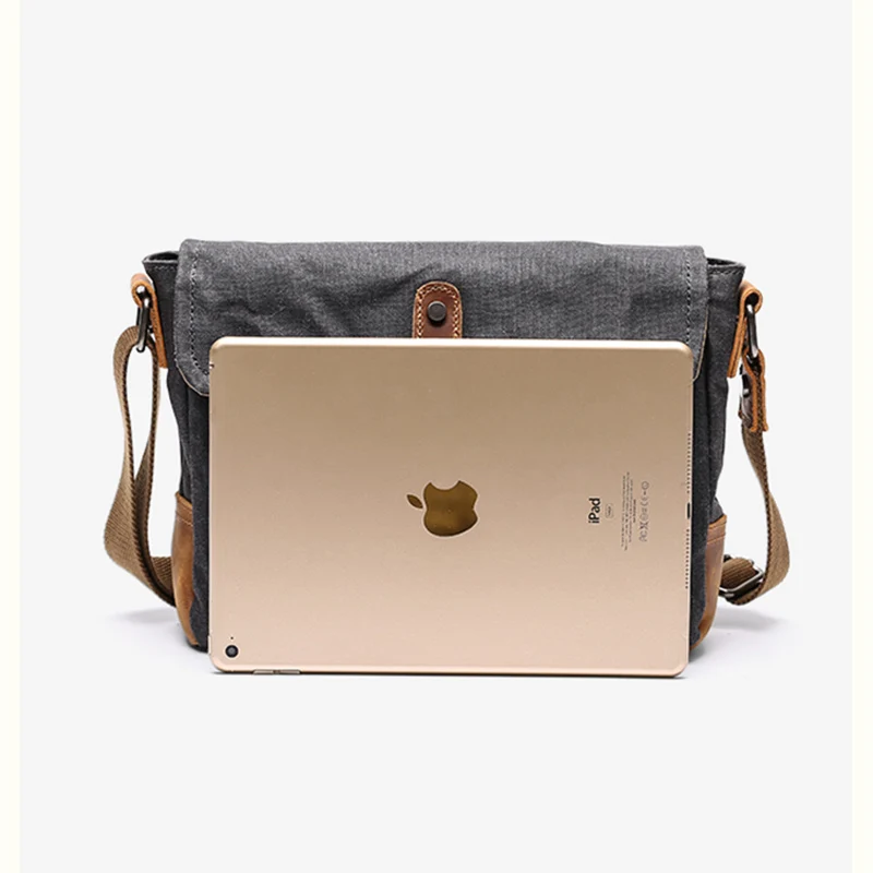 AETOO Waterproof oil wax canvas bag casual literature single shoulder oblique cross bag men's retro postman bag