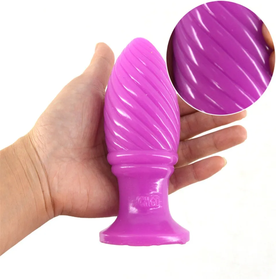 Big Screw Thread Anal Plug With Suction Cup Artificial Penis Dildo Large Anus Butt Dilator Adult Sex Toy For Women Men 15 | Красота и