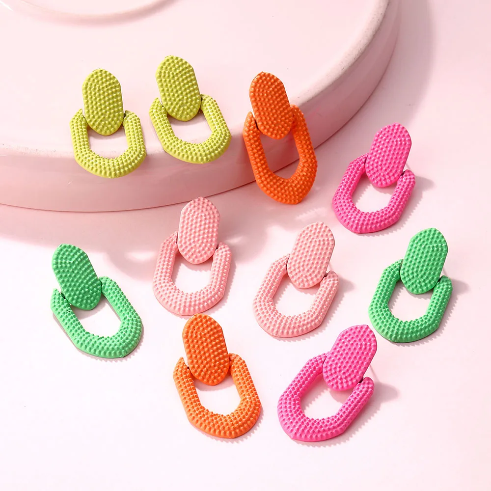 

VKME geometric earrings 2019 for ladies earrings fashion color earrings statement new earrings exaggerated earrings charm gifts