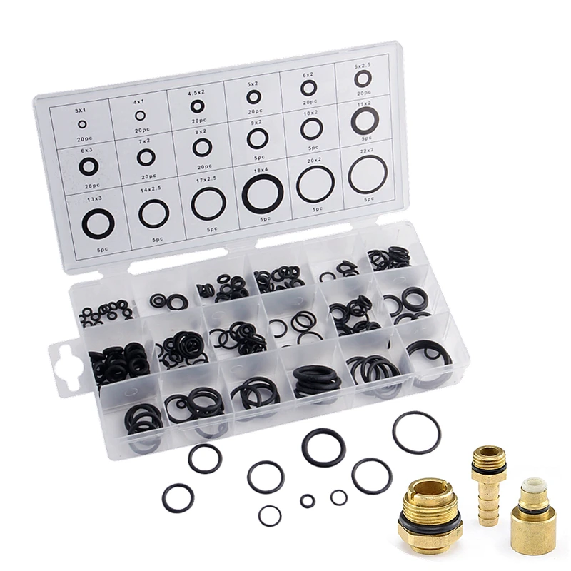 225Pcs 18 Sizes O Ring O-Ring Rubber Kit Gaskets Washer Seals Assortment Black For Car Auto Repair Tools Accessories | Инструменты