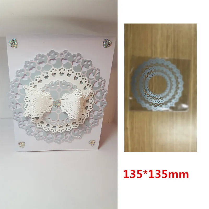 Кружевная рамка в форме сердца от Nicole металлические режущие трафареты для DIY