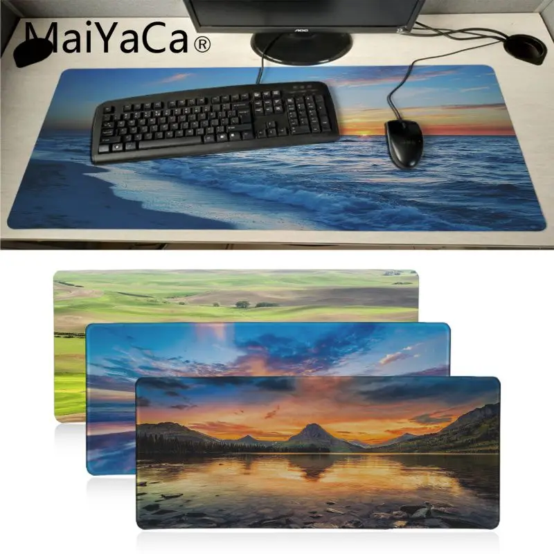 

MaiYaCa In Stocked Landscape sunset High Speed New Mousepad Large Gaming Mouse Pad Anti-slip Perfect Locking Computer desk mat