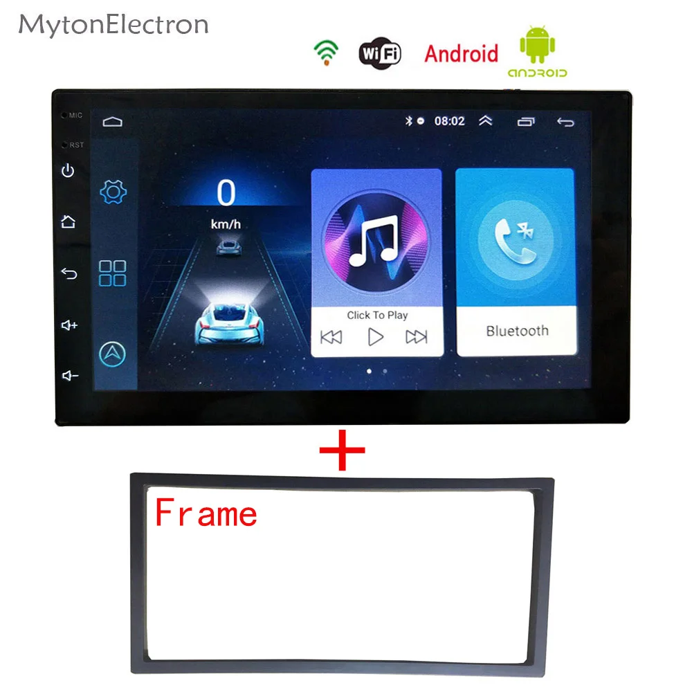 

2 Din Android radio bluetooth GPS Navigation wifi Stereo 1024*600 PC Table Car Multimedia Player rearview backup Parking camera