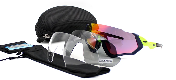 Поляризованные 3 велосипедные очки со сменными линзами гоночный мотоцикл очки беговые солнечные очки Спортивные мужские и женские Mtb велосипедные очки