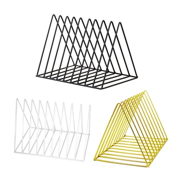 

2019 Creative 9 Grid Wrought Iron Bookshelf Crafts Desk Display Storage Racks Shelves Storage Shelf Office File Magazine Holder