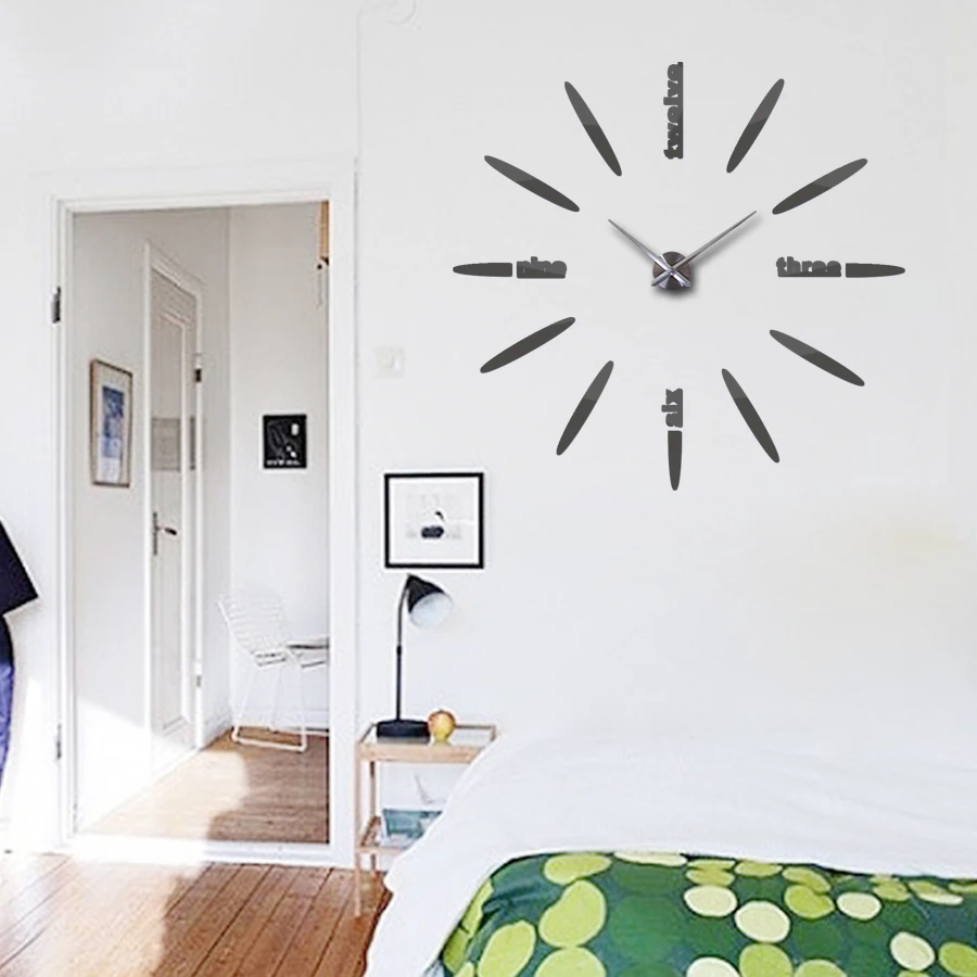 3 размера настенные часы reloj de pared кварцевые часы короткие diy часы гостиная большие наклейки декоративные бесшумные настенные часы Современные