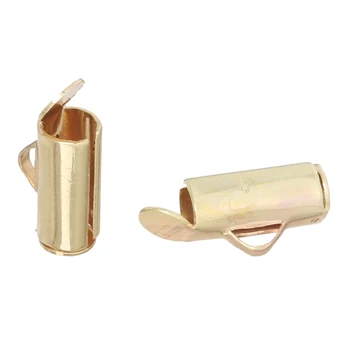 

Doreen Box Beading Slide End Tube briefcase Pattern for Beadwork Cylinder Rose Gold(Fit 3.4mm Dia.(1/8")Cord)13mm x 6mm,20 PCs