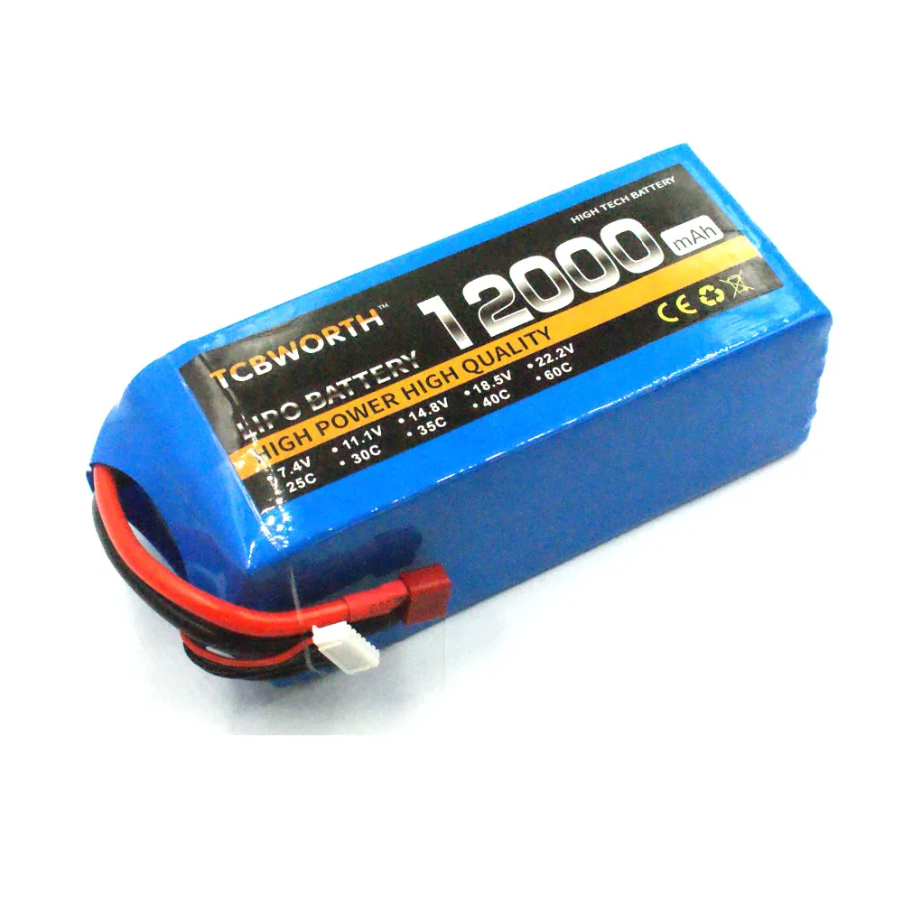 RC Rachargeable 4S Lipo Battery 14.8V 12000mAh 25C LiPo 4S For RC Airplane Quadrotor Helicopter Drone Tank RC LiPo battery 14.8v