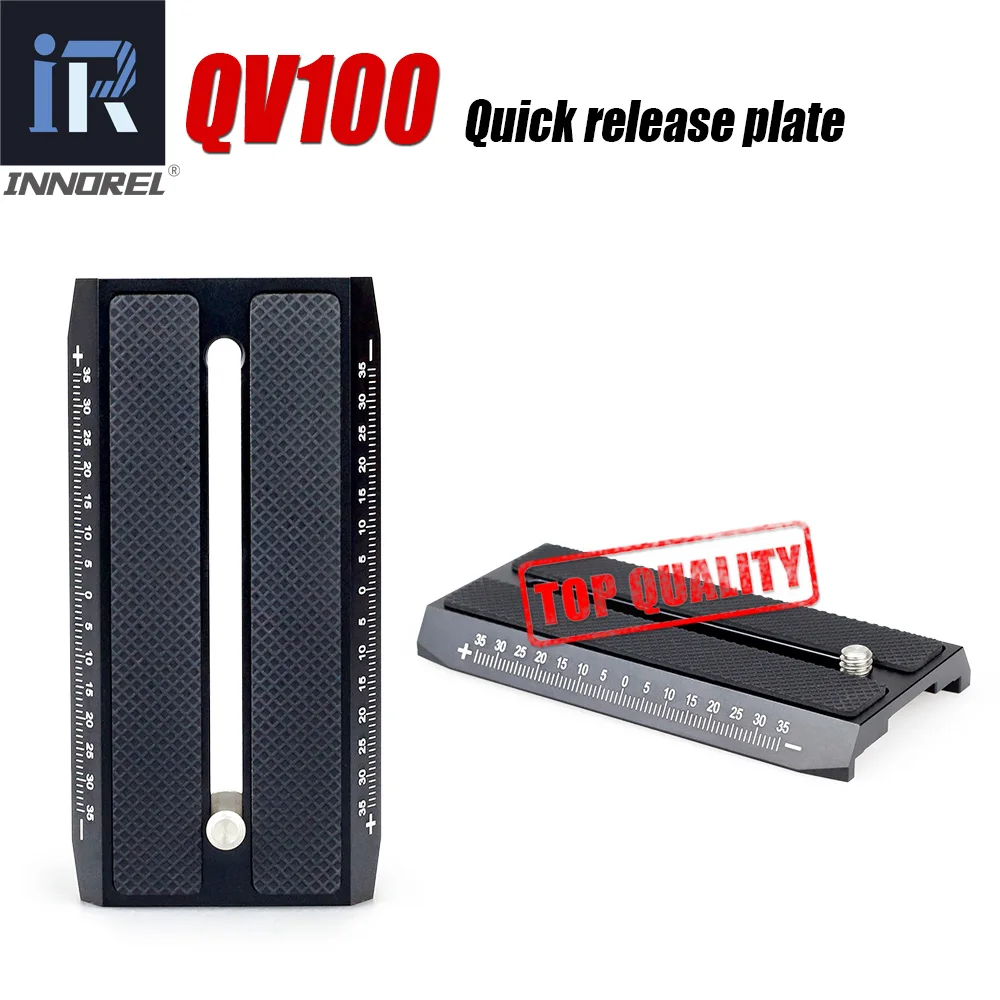 

QV100 Sliding Quick Release Plate For video tripod monopod Compatible with Manfrotto 501PL high precision All CNC technology