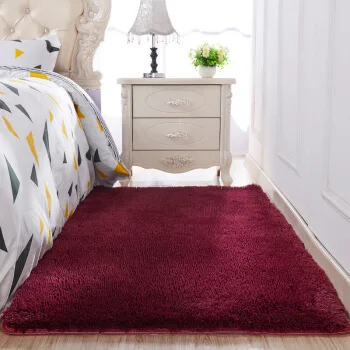 Утолщенный моющийся Шелковый ворс нескользящий ковер журнальный столик для гостиной одеяло прикроватный коврик для спальни коврики для йоги сплошной цвет плюш - Цвет: 12