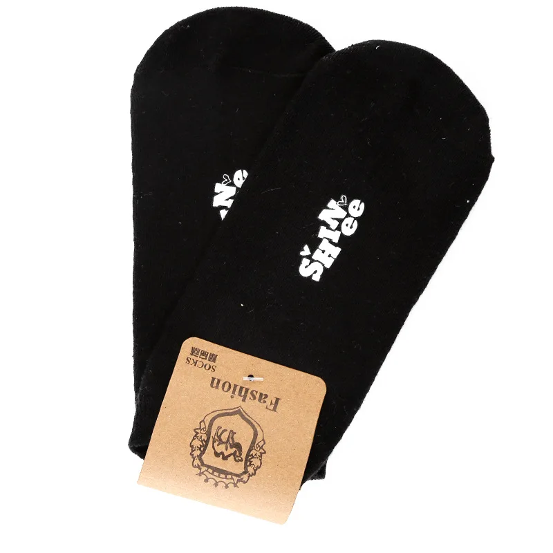 [MYKPOP] SHINEE черные хлопковые носки для унисекс KPOP вентиляторы коллекция SA18072304