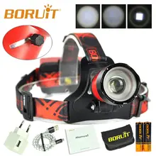 BORUiT B13 Cree XML-L2 светодиодный USB/микро налобный фонарь фокус охотничья фара с аккумулятором и зарядным устройством