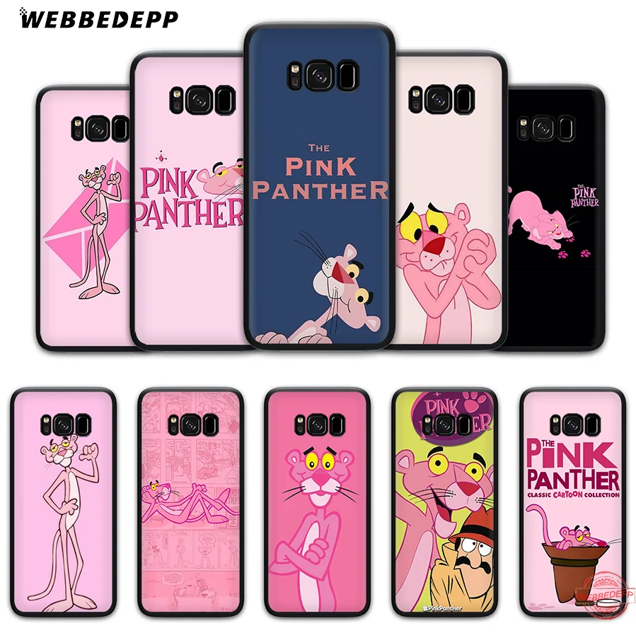 WEBBEDEPP Pink Panther Soft Case for Samsung A6 A7 A8 A9 J6 2018 S6 S7 S8 S9 S10E S20 Ultra Note 8 9 10 Lite Plus | Мобильные