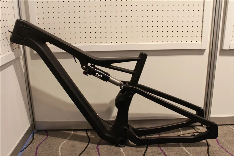 26er полная подвесная карбоновая рама mtb велосипедная Рама EARRELL бренд размер 15,5/17,5 bb92 через ось 110 мм задний ход