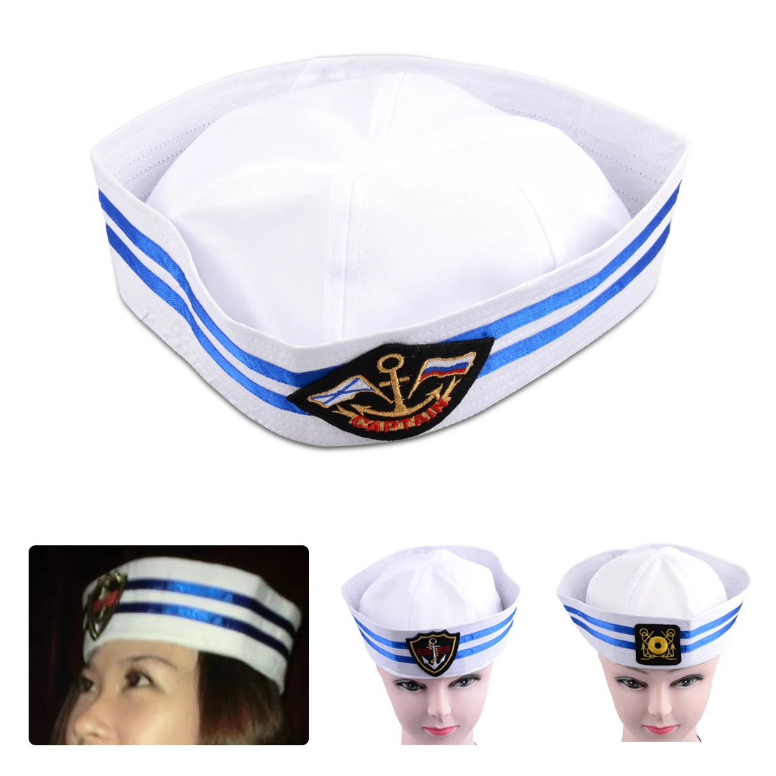 Aliexpress.com : Buy New Sailor Captain Hat Navy Military Cap Men Women ...