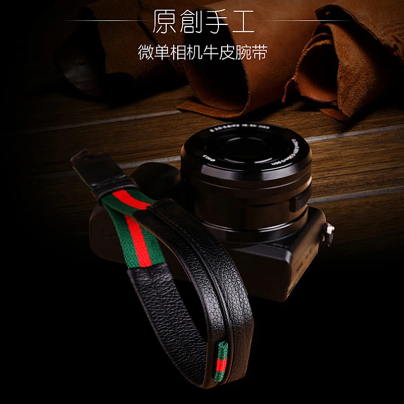 Lxh-pulseira de Couro Genuíno para Câmera Feita à Mão Alça para Sony Fujifilm Nikon Olympus Canon Leica Dslr - Image 6