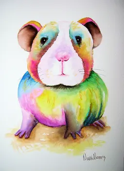

Frameless painting by number coloring by numbers for home decor wall decor hand painted canvas painting guinea pig