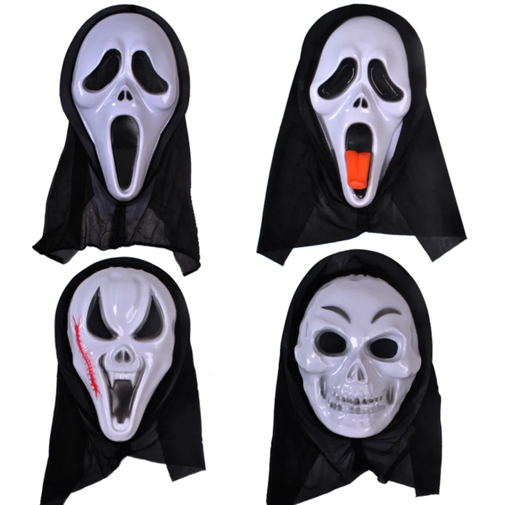 halloween mask skull mascaras terror scream black face hood mask masquerade party mask latex party dress - Halloween Skull halloween mask skull mascaras terror scream black face hood mask masquerade party mask latex party dress - Halloween Skull