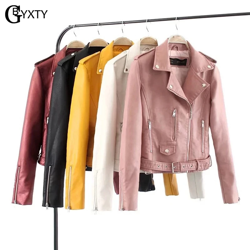 Женская куртка на молнии GBYXTY cchaqueta moto из искусственной кожи в стиле панк 2018 модная