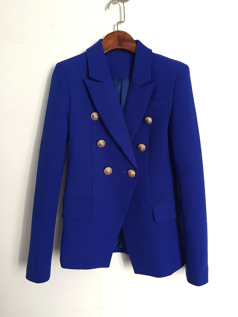 High quality brand design double-breasted suit jackets 2018 spring runways women