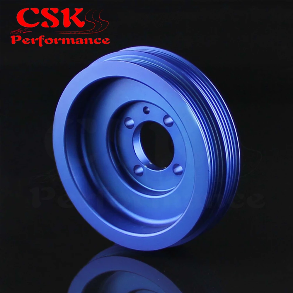 

FOR EVO 1 2 3 4G63 CRANK PULLEY HIGH PERFORMANCE LIGHT WEIGHT RACING JDM BLUE