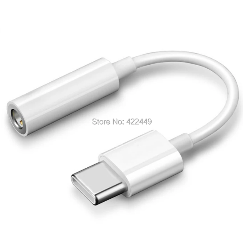 500pcs USB 3 1 Type C 8pin to 3 5mm Aux earphone Headphone Jack Adapter audio cable For android iPhone 8 7 Plus x for samsung