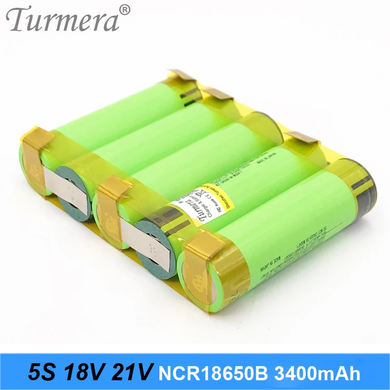 Turmera 18650 батарея 3400 мАч ncr18650b 18v 21v аккумуляторная батарея для зарядки Ноута и сотового телефона отвертка Батарея Сварки полоски для пайки батареи Настройка