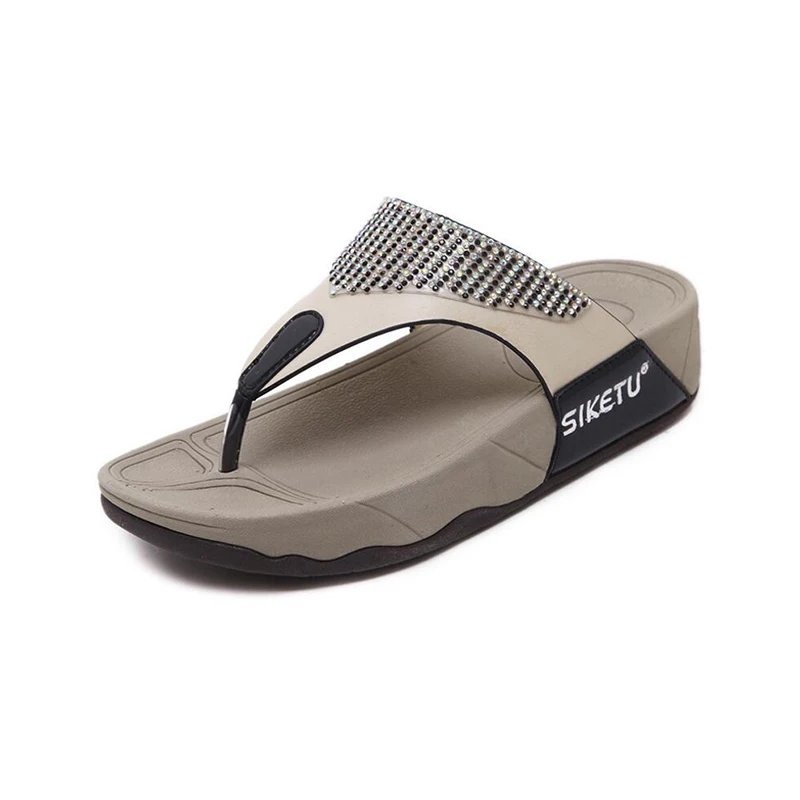 2019 Сезон лето Женская обувь Обувь на платформе Тапочки для ванной Домашние