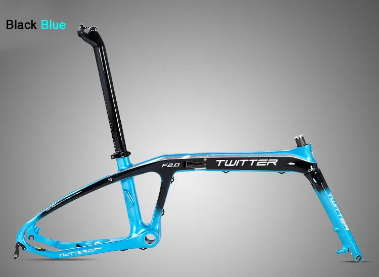 Sale Twitter F2.0 T800 Carbon BMX Folding Bike Frame 20 Inch Wheels Portable Folding Bicycle Cycling Frame 20er Disc and V Brake 6