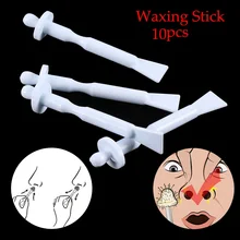 10 шт., воск для носа, набор для удаления волос из носа, натуральный пчелиный воск, безопасная формула, женские профессиональные аксессуары для удаления волос, Восковая Палочка