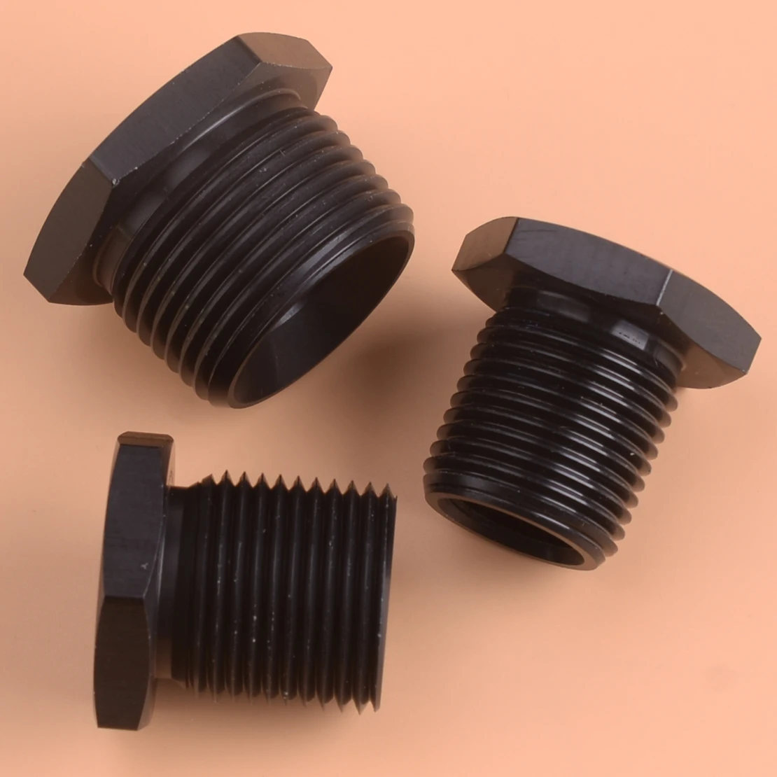 DWCX 3Pcs Automotive Oil Filter Threaded Adapter 1/2 28 to 3/4 16 13/16