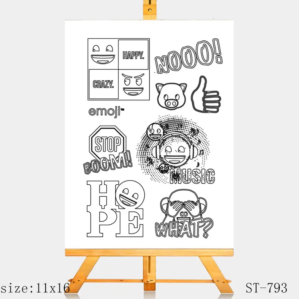 

AZSG Funny icon Clear Stamps/Silicone Transparent Seals for DIY scrapbooking Card Making