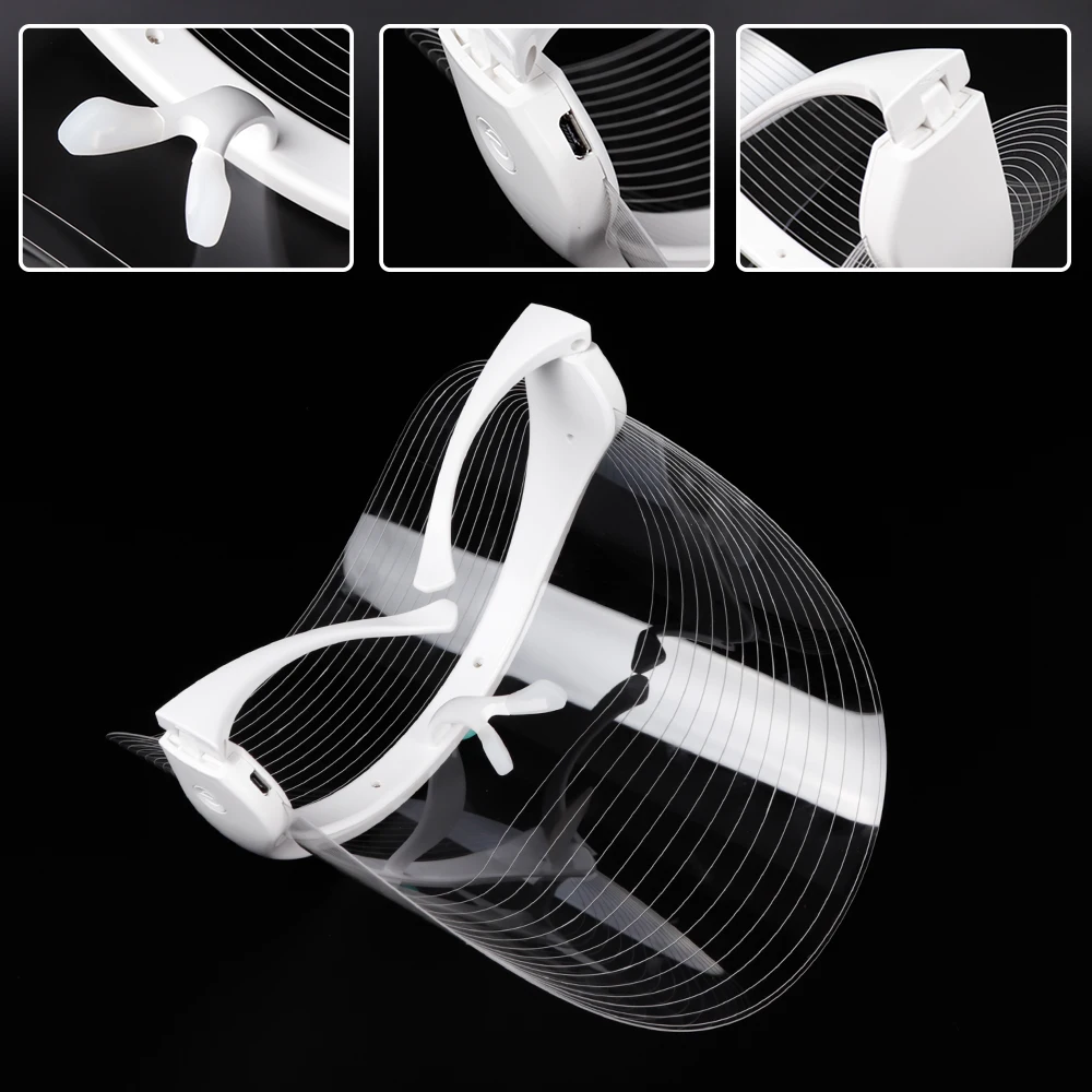 Anti-envelhecimento da Pele Cuidados com a Pele Uso sem Fio Cores Fóton Terapia Máscara Facial Clarear Melanina Clareamento Apertar Fotônico 3 Led Luz 8 Cheap Máscara LEVOU