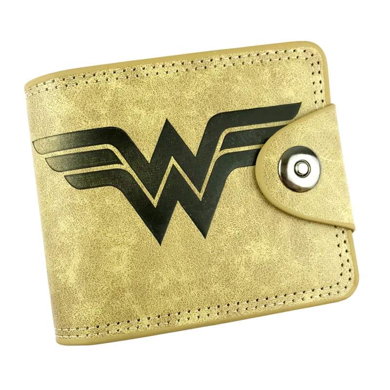 

Anime Hero Wonder Woman Wallets Embossing LOGO Super Girl Leather Card Holder Purse Gifts Boy Girls Dollar Price Coin Bag Wallet