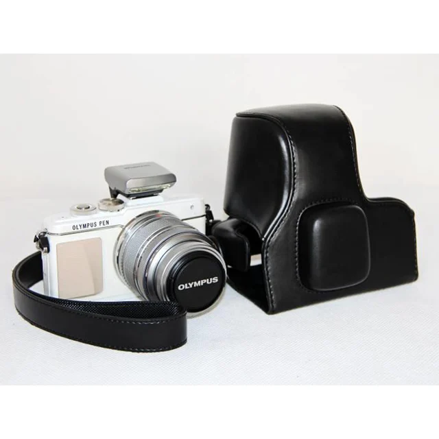 PU leather Camera Bag Case Cover Pouch for OLYMPUS Pen E PL6 E PL5 EPL5