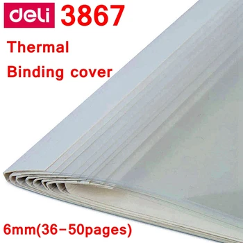 

[ReadStar]10PCS/LOT Deli 3867 thermal binding cover A4 Glue binding cover 6mm (36-50 pages) thermal binding machine cover