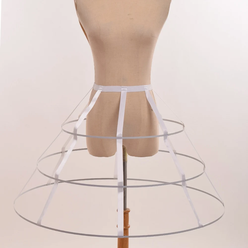 Lolita Triangular Crinoline Hoop Cage Skirt Pannier Bustle Petticoat Underskirt